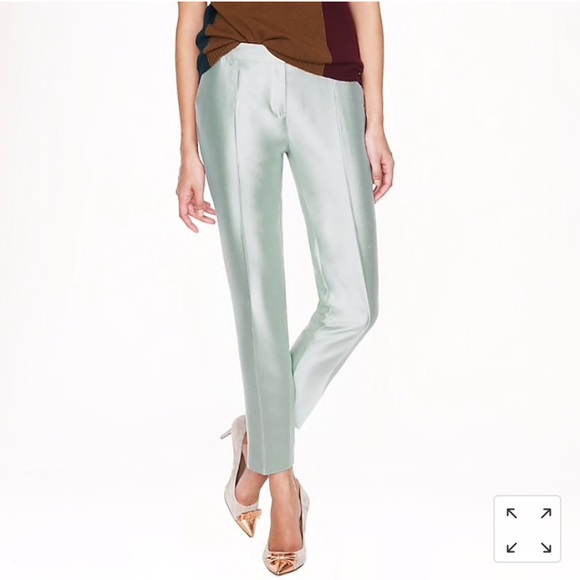 J. Crew Pants - J Crew Cafe Capri in Mint Shantung- NWT!